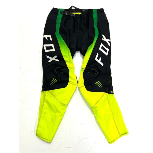 Fox 180 Mens Motocross Monster Pants Black Green Yellow Size 34