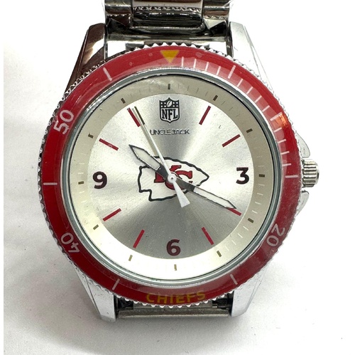 Kansas City Chiefs Uncle Jack NFL Team Mens Stainless Steel Silver Watch in Case