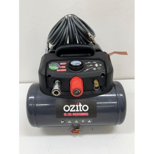 Ozito 1200W 6L 1.5HP Air Compressor MACP-015 with Hose and Air Fitting