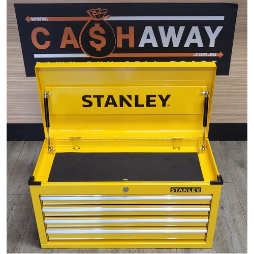 Stanley 27 Inch 4 Drawer Top Chest Yellow Finish No Key