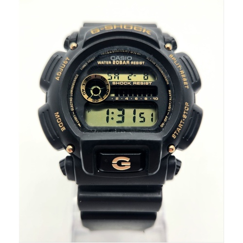 Casio G-Shock DW-9052GBX Digital Quartz Black Resin Strap Mens Watch