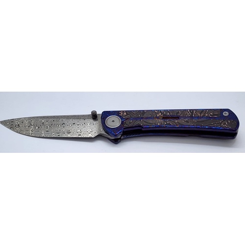 Maxace Peregrine 3.54 Inch Damasteel Blade Knife Limited Edition 1 of 10