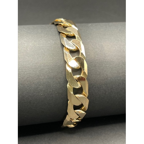 Mens 9ct Yellow Gold Curb Link Bracelet