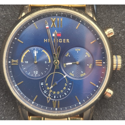 Tommy Hilfiger Sullivan Multifunction Gold Tone Blue Dial Watch TH.432.1.34.3104