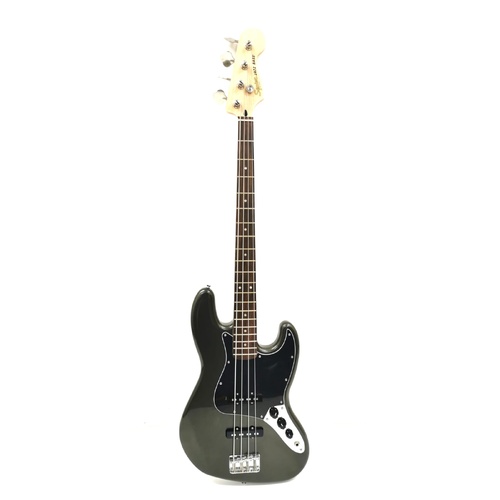 Squier 2 Single Coil Pickups 4 String Jazz Bass Guitar Charcoal Metallic Grey