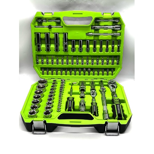 Taipan 94 Piece Socket Set with 1/4 and 1/2 Inch Drive in Blow Mold Case