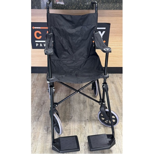 EquipMed Transit Chair Foldable Design Black