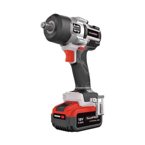 ToolPRO 18V Cordless Brushless 1/2 Inch 700Nm Impact Wrench Kit 5.0Ah