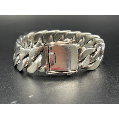 Mens Sterling Silver Curb Link Bracelet (NEW)